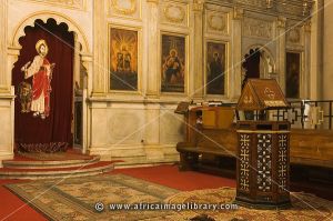 The Coptic Orthodox cathedral dedicated to St. Mark, Alexandria, Egypt