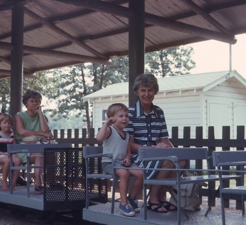 1971 Sep Grammy Edith and Scott on a train