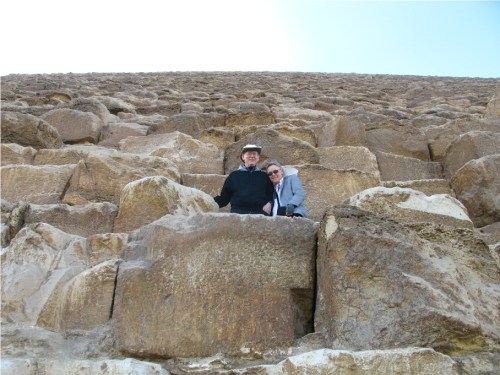 David and Elouise on Giza pyramid