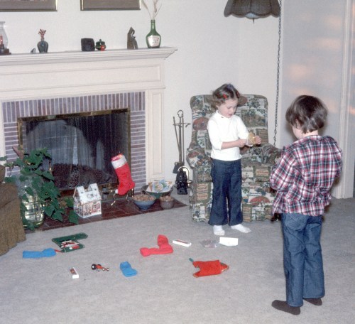 1974 Christmas Altadena Stocking stuffers Sherry and Scott