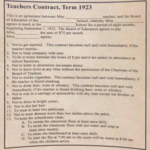 Teacher's Contract, Term 1923